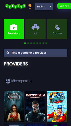Desarrolladores de juegos de casino Jeffbet para dispositivos móviles