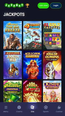 Jeffbet Casino Mobile Jackpot
