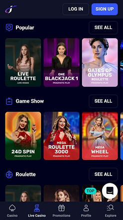 Мобильное казино Jet4bet с живыми дилерами