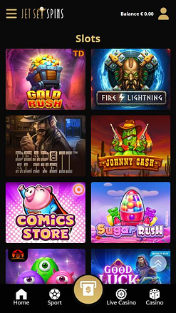 Jeux mobiles de casino JetSetSpins