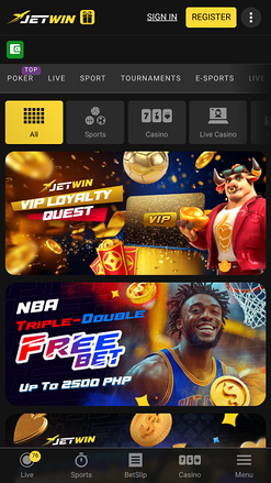 Promotions du casino Jetwin sur mobile