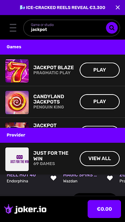 Joker.io Jackpot Mobile