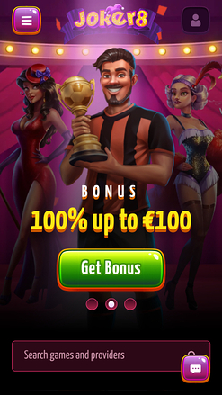 Homepage del casinò Joker8 Mobile