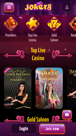 Joker8 Casino Live Dealer Mobile