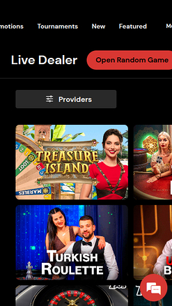 Screenshot del croupier dal vivo di Joker's Ace Casino per dispositivi mobili