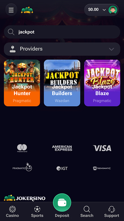 Jokersino Jackpot Mobile