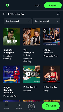 Jonbet Casino Live Croupier Mobile