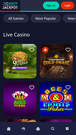 : Casino Jonny Jackpot Croupier en Direct Mobile