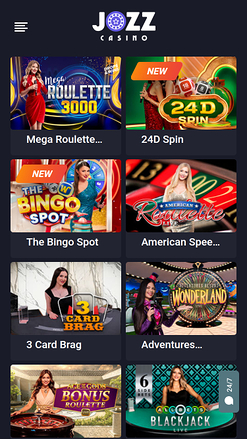 Jozz Casino Mobile avec croupier en direct