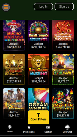Jackpot móvil del Juicy Vegas Casino