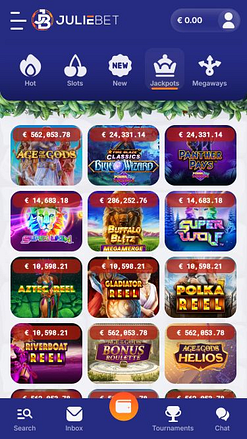 Jackpot mobile du casino Juliebet
