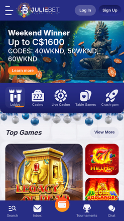 Promotions mobiles du casino Juliebet