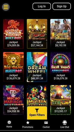 Jackpot móvil del Jupiter Club Casino