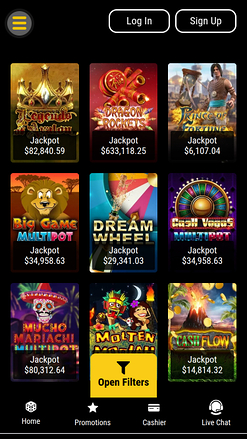 Jackpot mobile du casino Jupiter Club
