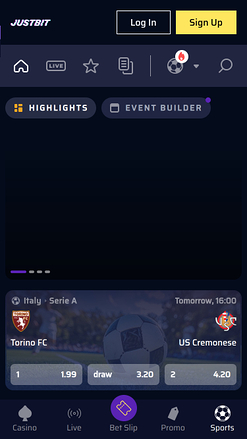 JustBit Casino Mobile sports