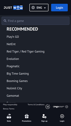 Sviluppatori di giochi per dispositivi mobili JustWOW Casino