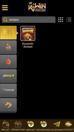 Jackpot du Casino K9Win Mobile