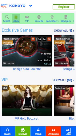 KaKeYo Casino Mobile Live Dealer