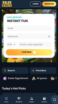 Kaleo Casino Homepage