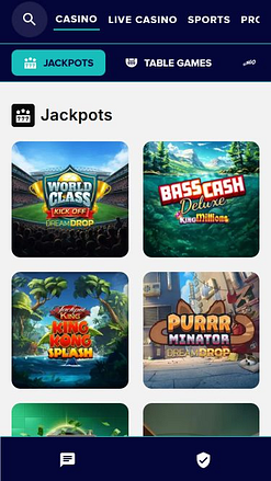 Jackpot mobile du casino Karamba