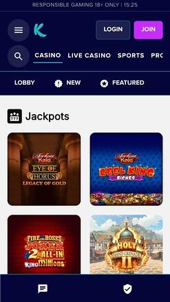 Jackpot du Karamba Casino Mobile