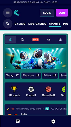 Sports mobiles du casino Karamba