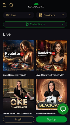 Katsubet Casino Live Dealer Mobile