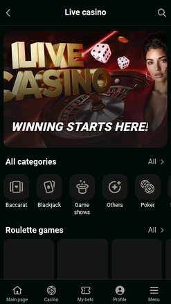 Captura de pantalla del crupier en vivo de Kheli Bet para dispositivos móviles