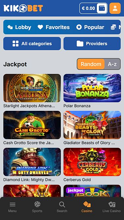 Kikobet Casino Mobile Jackpot