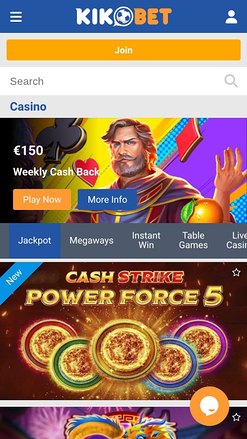 Jackpot du Kikobet Casino Mobile