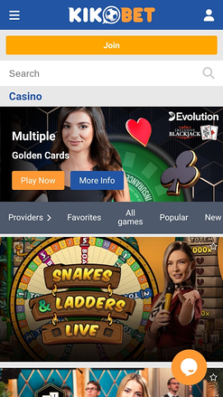 Croupier en direct du Kikobet Casino Mobile