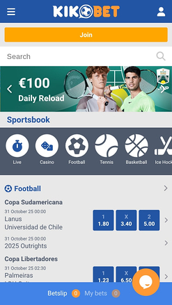 Sports du Kikobet Casino Mobile