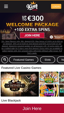 Croupier en direct de King Casino Mobile