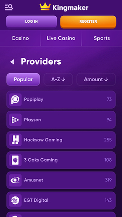 Développeurs du jeu mobile Kingmaker Casino