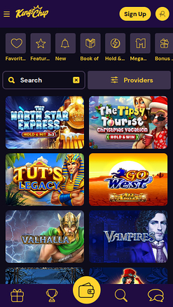 Jackpot del casinò Kings Chip per dispositivi mobili