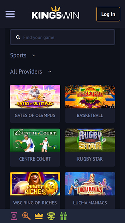 KingsWin Casino Mobile Sports