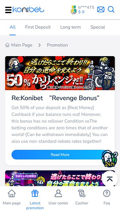 Konibet Casino Mobile Promotions