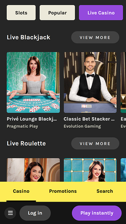 Kruuna Casino Mobile con croupier dal vivo