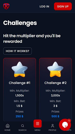 Défis mobiles du casino Kryptosino