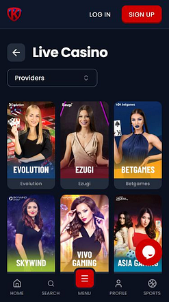 Kryptosino Casino Mobile Croupier en direct