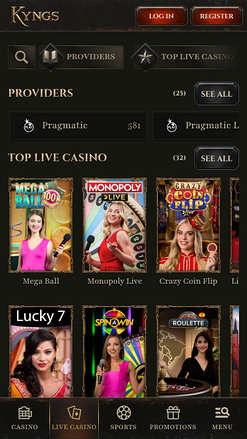 Kyngs Casino Mobile Croupier en direct