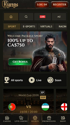 Sport di Kyngs Casino per Mobile