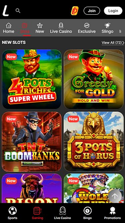 Giochi per dispositivi mobili del casinò Ladbrokes