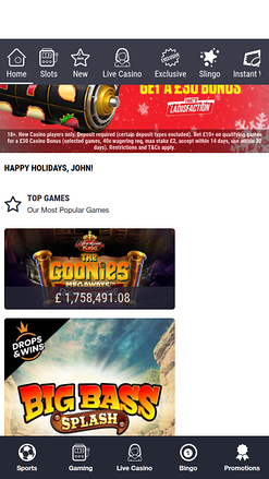 Juegos móviles del casino Ladbrokes
