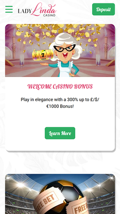 Promotions mobiles du casino Lady Linda
