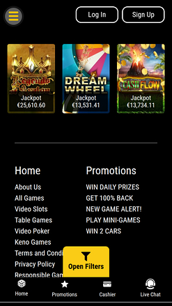 Jackpot mobile del Lake Palace Casino
