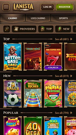 Jeux mobiles de casino Lanista