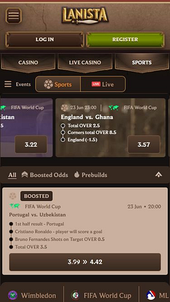 Sports de Lanista Casino pour Mobile
