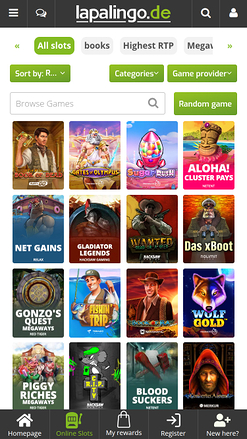 Jeux mobiles de casino Lapalingo