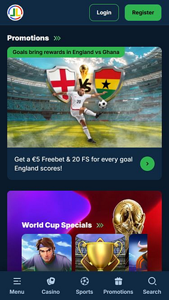 Lapilanders Casino Mobile Homepage